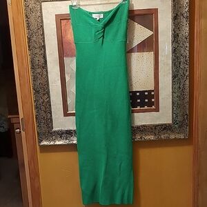 Lucca Couture Emerald Green Strapless Sheath Dress
